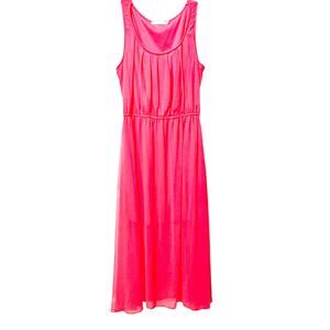 LIBERTY LOVE SLEEVELESS SCOOP NECK ELASTIC WAIST MAXI DRESS, WOMENS, 3XL, PINK